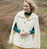 Wool Poncho with Collar Details