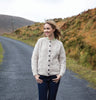 Unisex Hand Knit Aran Cardigan Oatmeal