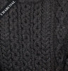 Aran Sweater with Hoodie - Charcoal