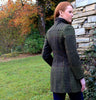 Tweed Duffle Coat - Green Check Houndstooth Back 