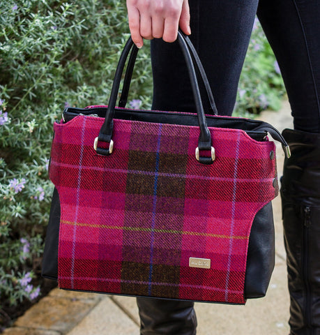 Pink Check Emily Handbag 