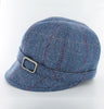 Ladies Flapper Cap - Navy & Red Herringbone