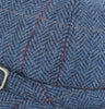 Ladies Flapper Cap - Navy & Red Herringbone Details