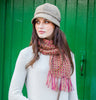 Ladies Flapper Cap - Brown Herringbone Side