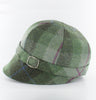 Ladies Flapper Cap - Green & Purple Check