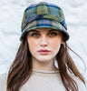 Ladies Flapper Cap - Green Check Front