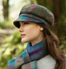 Ladies Newsboy Cap - Purple Multi Side