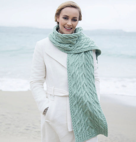 Aran Knit Cable Scarf