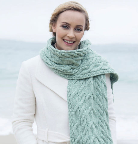 Aran Knit Cable Scarf