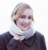 Two Tone Infinity Scarf Natural / Oatmeal Details