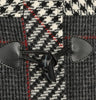 Black, White & Red Check Houndstooth Toggle 