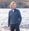 Fisherman Out of Ireland Two Tone Aran Sweater - Navy Details 