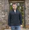 Aran Sweater with Half Zip - Blackwatch Front