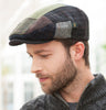 Traditional Flat Cap - Green Mix Patchwork Side