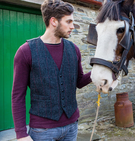 Mens Waistcoat - Charcoal Front 