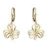 Diamond Shamrock Earrings - Yellow Gold