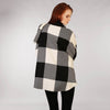 Ladies Tweed Cape Black and White Check Back