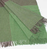 Irish Merino Wool and Lambswool Blanket - Green & Charcoal Details 