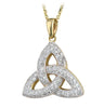 Diamond Trinity Knot Pendant - Yellow Gold Front