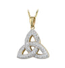 Diamond Trinity Knot Pendant - Yellow Gold