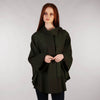 Ladies Tweed Cape Forest Green Full