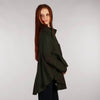 Ladies Tweed Cape Forest Green Side 1