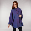 Purple Heather Cape Shawl Front 