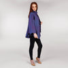 Purple Heather Cape Shawl Front Full