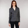 Ladies Tweed Jacket - Blue & Gold Windowpane Front 