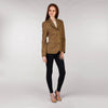 Ladies Tweed Jacket - Golden Brown & Pink Windowpane Full