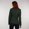 Ladies Tweed Hacking Jacket - Green Salt and Pepper Back