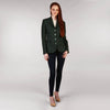 Ladies Tweed Hacking Jacket - Green Salt and Pepper Full