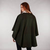 Throw Cape Shawl Forest Green Back