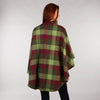 Throw Cape Shawl Green Wine Check Back